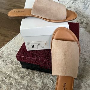 Flat Open Toe Mule Sandals
